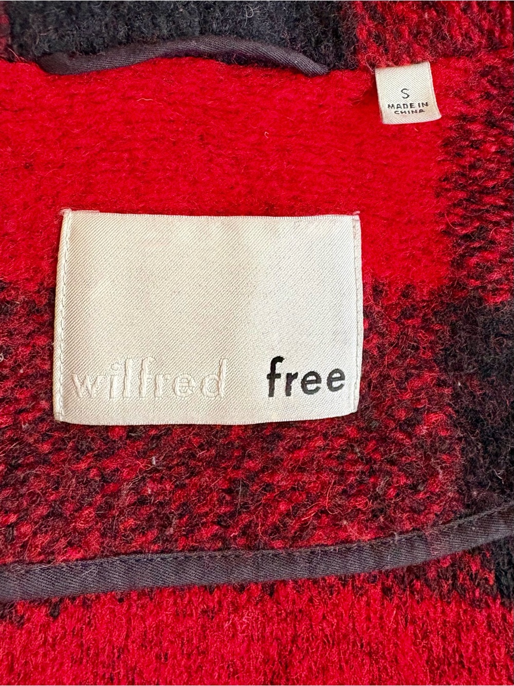 Aritzia Wilfred Free Off-Duty Jacket Buffalo Check Plaid Wool S - Picture 4 of 6